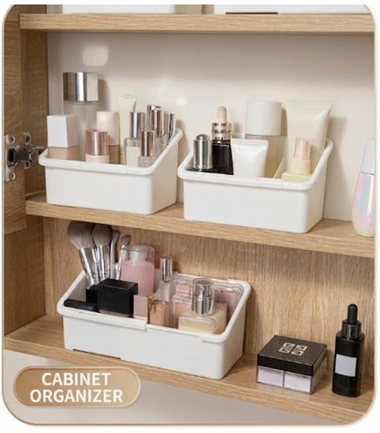 Expandable Mirror Cabinet Storage Organizer Box