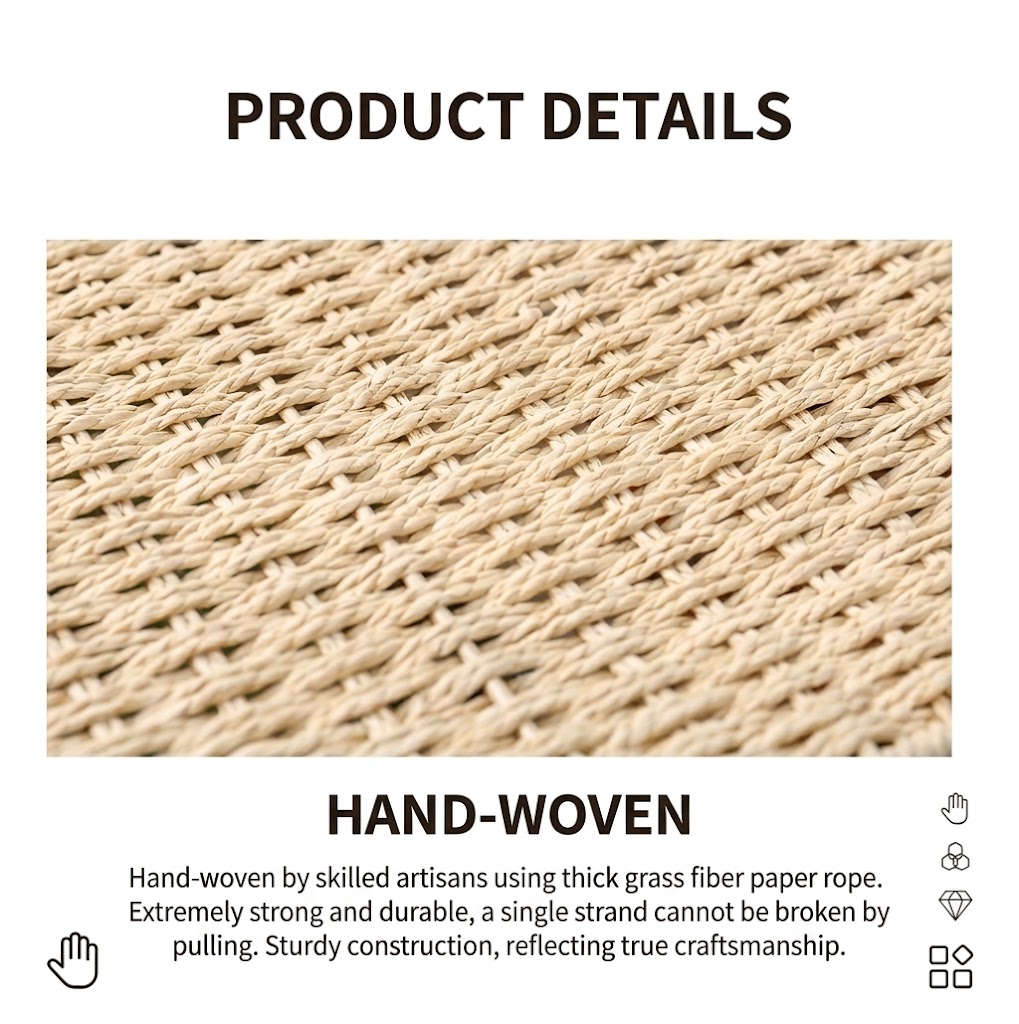 Woven Storage Basket with Lid & Removable Fabric Liner