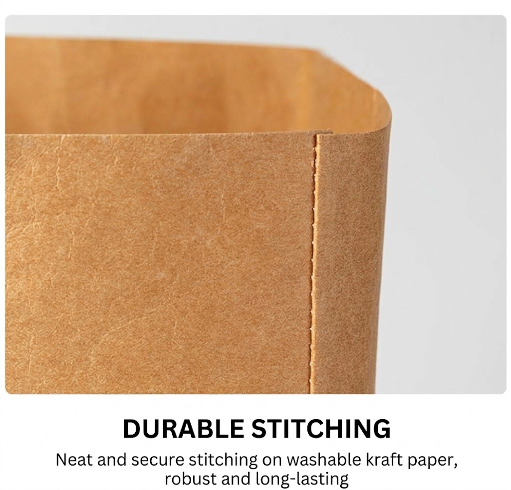 Premium Washable Kraft Paper Storage Bag – Multi-Purpose Eco-Friendly