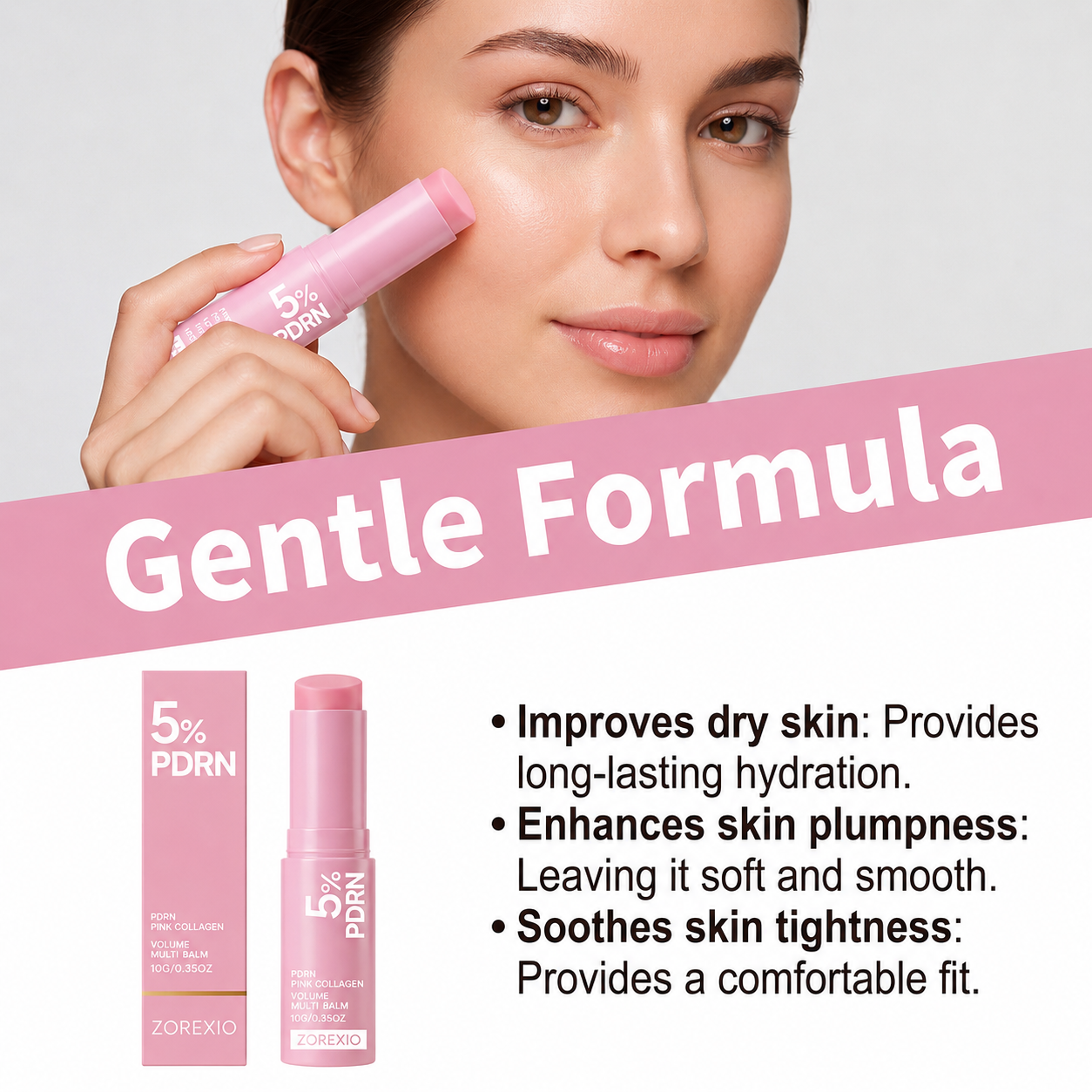 🔥LAST DAY 60% OFF ZOREXIO Korean Pink CollagenVolume Multi Balm