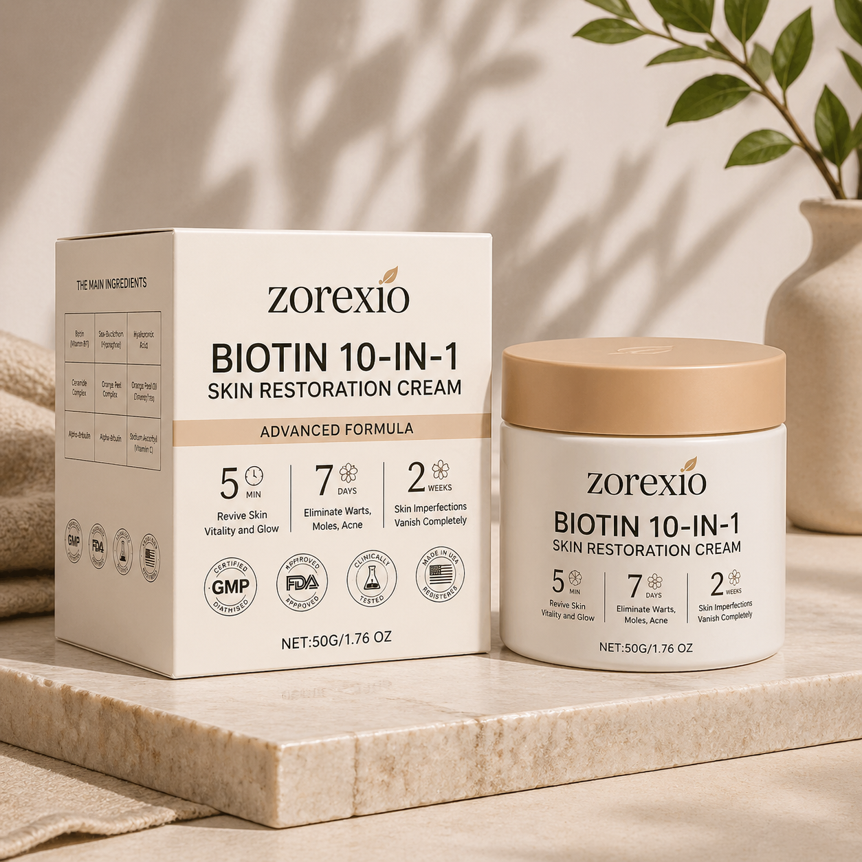 Zorexio® Biotin 10-in-1 Skin Restoration Cream